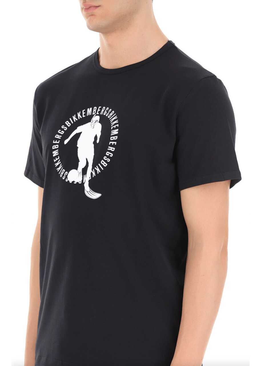 Tricouri Bikkembergs Tricou Negru Black Barbati (BM 14502608) 3