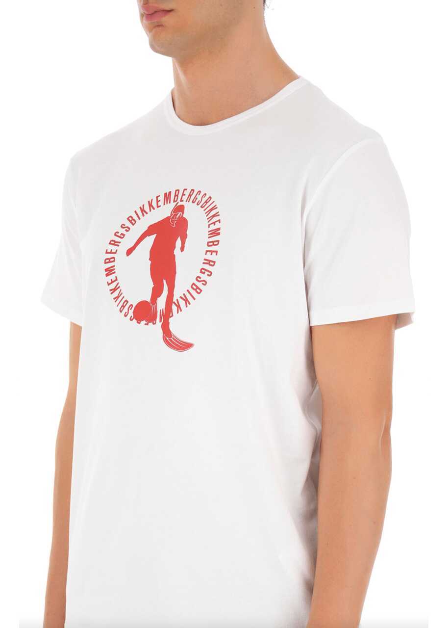 Tricouri Bikkembergs Tricou Alb White Barbati (BM 14502614) 3