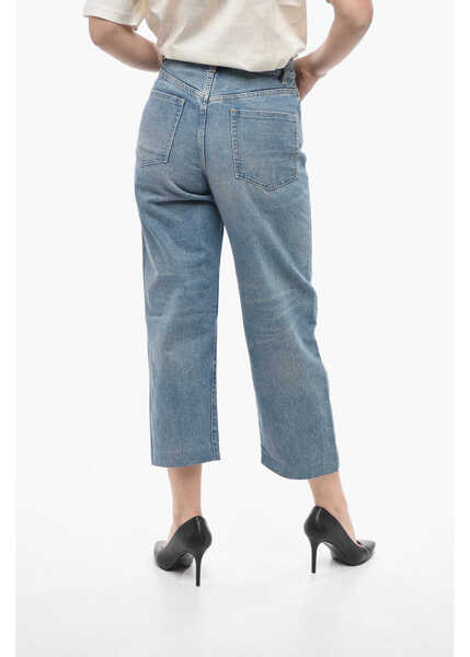 Blugi drepti TANAKA Wide Lege Cropped Jeans 22Cm Blue Femei (BM 14502953) 2