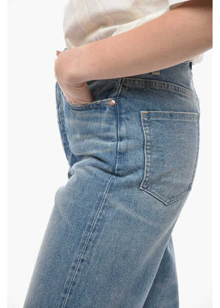 Blugi drepti TANAKA Wide Lege Cropped Jeans 22Cm Blue Femei (BM 14502953) 3