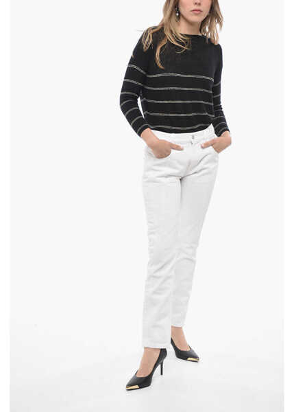 Blugi skinny Isabel Marant Low Rise Vikira Slim Fit Denims 16Cm White Femei (BM 14503028) 4