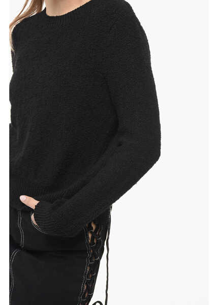 Pulovere Bottega Veneta Tweed Viscose Blend Bare Back Sweater Black Femei (BM 14503085) 3