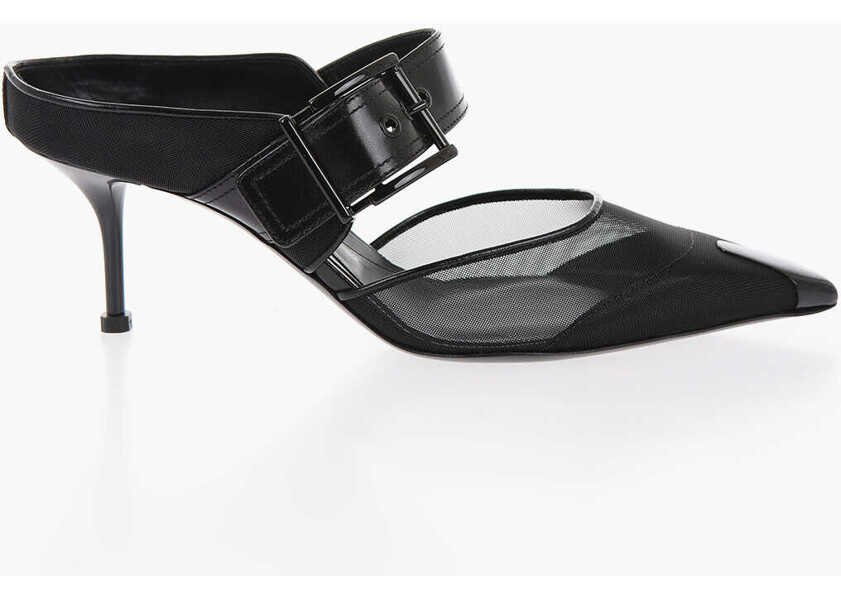 Pantofi stiletto Alexander McQueen Mesh Narrow Pointed-Toe Pumps 9Cm Heel Black Femei (BM 14503133) 3