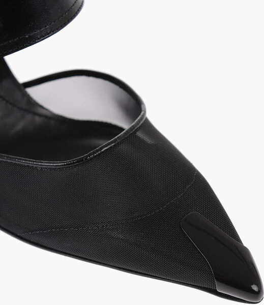 Pantofi stiletto Alexander McQueen Mesh Narrow Pointed-Toe Pumps 9Cm Heel Black Femei (BM 14503133) 4