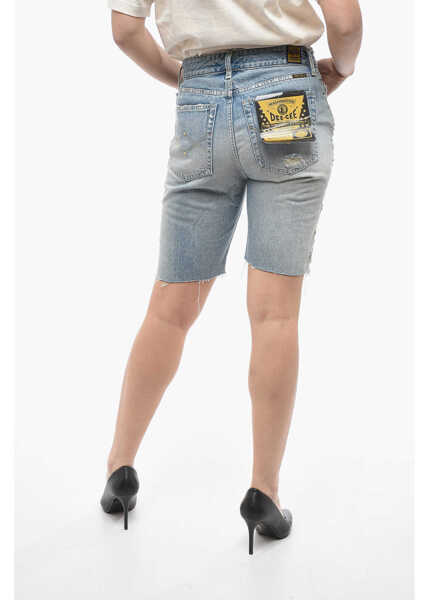 Pantaloni scurti WASHINGTON DEE CEE Distressed Shorts With Studs Blue Femei (BM 14503328) 2