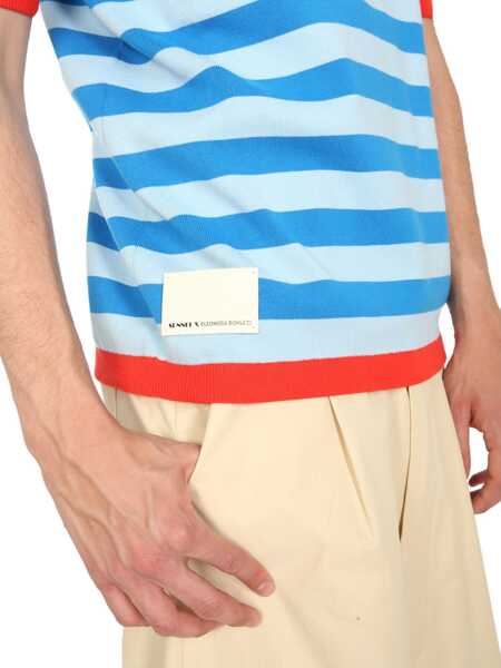 Tricouri Polo SUNNEI X ELEONORA BONUCCI Knitted Polo MULTICOLOUR Barbati (BM 14512847) 4