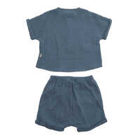 Salopete pentru Baieti - Salopete TEDDY & MINOU Blue two-piece suit Blue Baieti (BM 14513579) - B-mall.ro