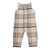 Salopete Scottish patterned romper Baieti