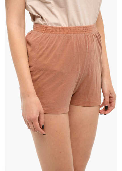 Pantaloni scurti American Vintage Elastic Waist Cotton Shorts Pink Femei (BM 14519933) 3