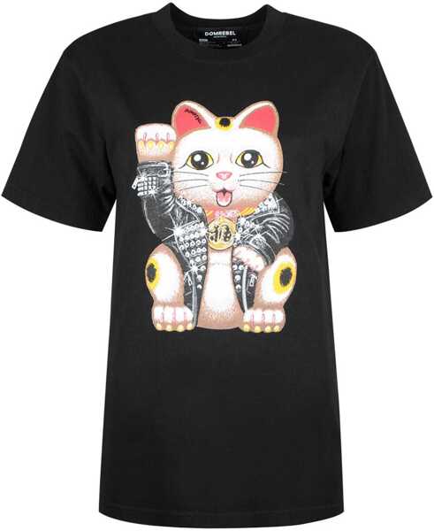 Tricouri DOMREBEL Lucky-Box-T Lucky Czarny Femei (BM 14523245) 4