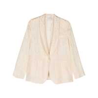 Geci Forte_Forte Habotai Silk And Crystals Jacket Clothing Femei