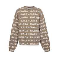 Pulovere Balenciaga Balenciaga Allover Logo Crewneck Sweater