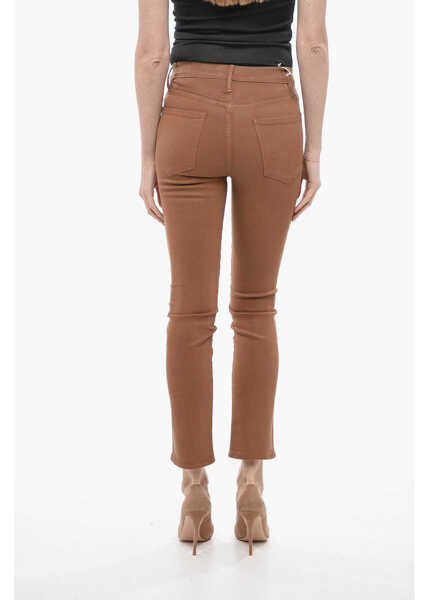 Pantaloni casual FRAME 5-Pockets Coated Cotton Lesylvie Pants Brown Femei (BM 14557586) 2