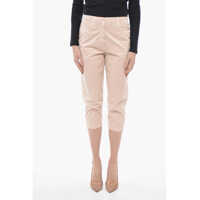 Pantaloni casual 5 Pocket Cropped Fit Cotton Pants Femei