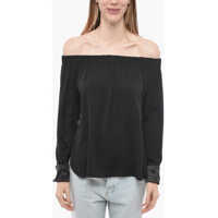 Bluze Silk Pattino Off-Shoulder Blouse Femei