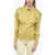 THE GARMENT Damask Silk Shirt With Padded Shoulders Yellow