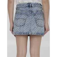 Imbracaminte Dama pagina 257 - Fuste Balenciaga All Over Logo Miniskirt BLUE Femei (BM 14560691) - B-mall.ro