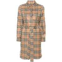 Rochii Burberry Check Cotton Shirtdress Femei