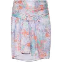 Fuste Iro Floral Print Silk Mini Skirt Femei