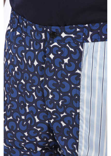 Pantaloni scurti Neil Barrett Printed Box Fit Shorts Blue Barbati (BM 14574017) 3