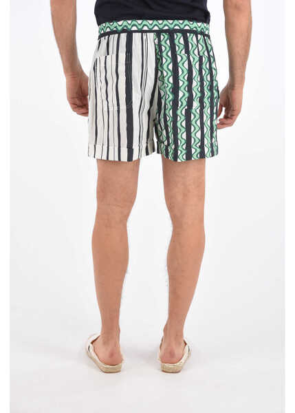 Pantaloni scurti Neil Barrett Box Fit Shorts White Barbati (BM 14574020) 2