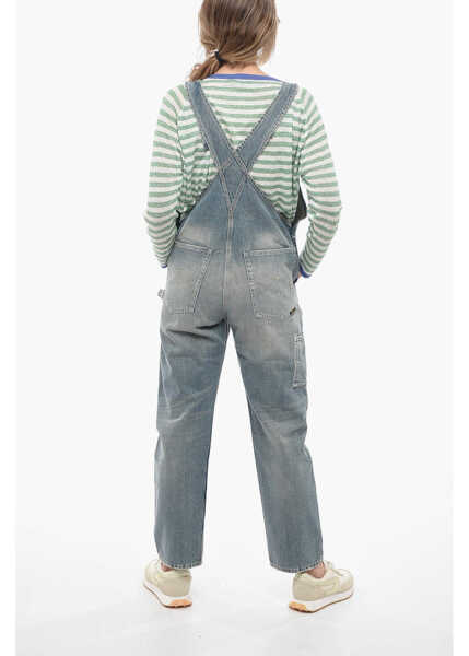 Rochii lungi WASHINGTON DEE CEE Denim Jumpsuit With Logoed And Golden Buttons Blue Femei (BM 14574332) 2