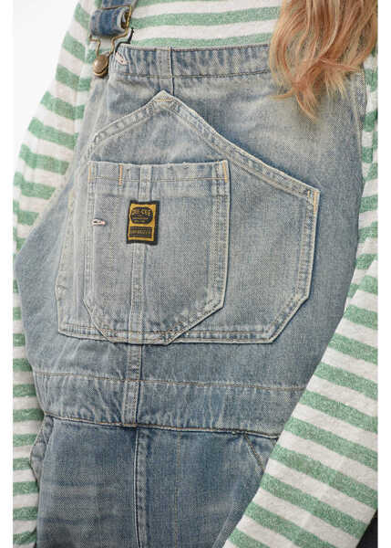 Rochii lungi WASHINGTON DEE CEE Denim Jumpsuit With Logoed And Golden Buttons Blue Femei (BM 14574332) 3