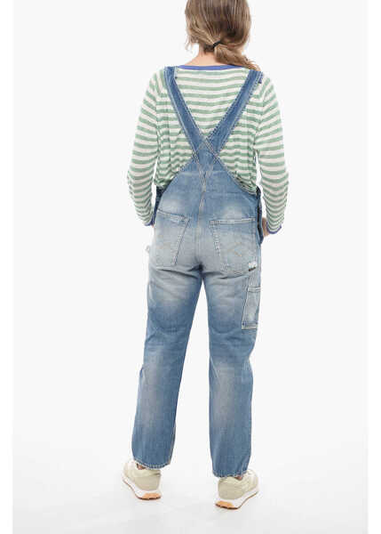 Rochii lungi WASHINGTON DEE CEE Denim Jumpsuit With Logoed And Golden Buttons Blue Femei (BM 14574338) 2