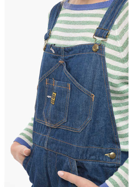 Rochii lungi WASHINGTON DEE CEE Denim Jumpsuit With Logoed And Golden Buttons Blue Femei (BM 14574500) 3