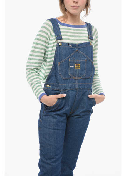 Rochii lungi WASHINGTON DEE CEE Denim Jumpsuit With Logoed And Golden Buttons Blue Femei (BM 14574500) 4