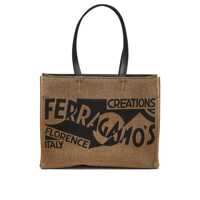 Genti de mana Salvatore Ferragamo Tote Bag With Logo Femei