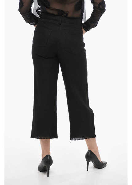 Pantaloni casual Max Mara S 5 Pocket Franci Flax Blend Pants Black Femei (BM 14584553) 2