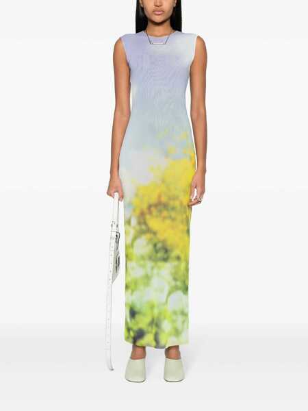 Rochii Acne Studios Acne Studios Printed Long Dress Purple Femei (BM 14598254) 2