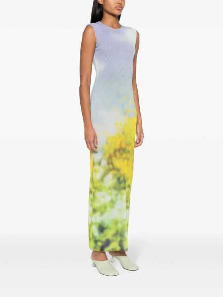 Rochii Acne Studios Acne Studios Printed Long Dress Purple Femei (BM 14598254) 3