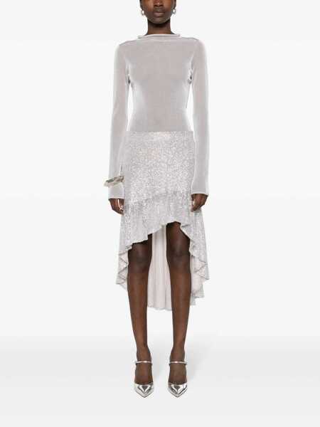 Fuste IRO Iro Asymmetric Midi Skirt SILVER Femei (BM 14603342) 2
