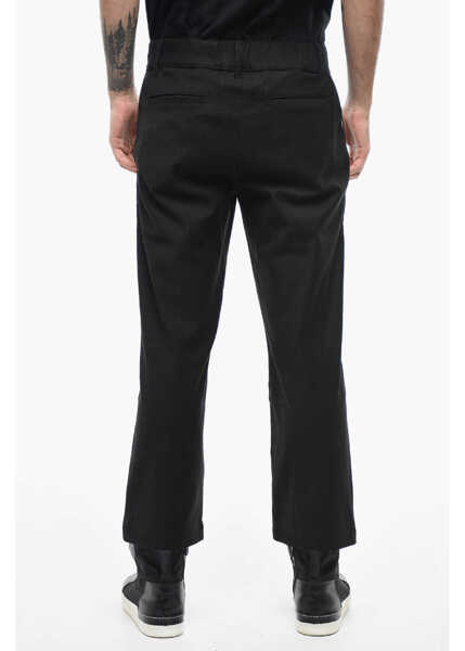 Pantaloni casual ONE OF THESE DAYS Cotton Chinos Pants With Elastic Waistband Black Barbati (BM 14603747) 2