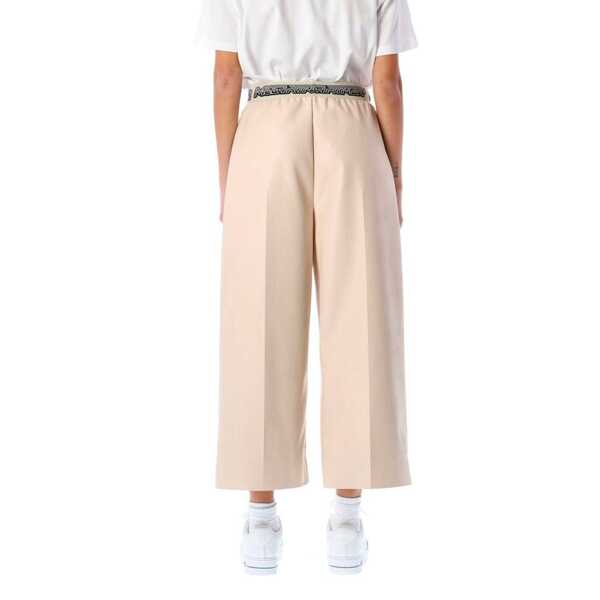 Pantaloni casual Stella McCartney Stella Mccartney Cropped Logo Pants Beige Femei (BM 14608943) 3