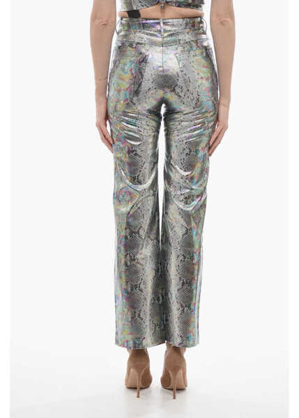 Pantaloni casual ROTATE Birger Christensen Snake Effect Straight Leg 5 Pockets Pants Multicolor Femei (BM 14609060) 2