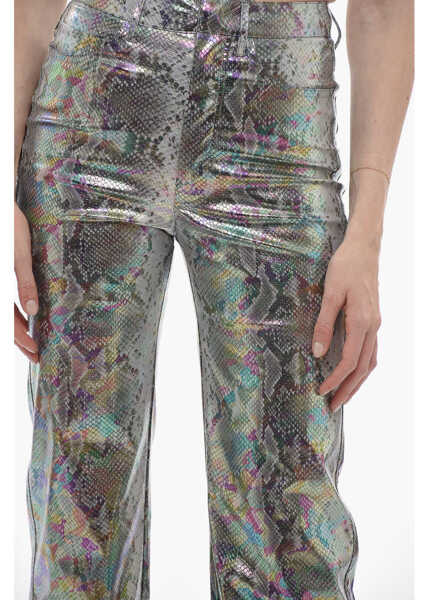 Pantaloni casual ROTATE Birger Christensen Snake Effect Straight Leg 5 Pockets Pants Multicolor Femei (BM 14609060) 3