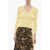 AERON V-Neck Stretch Fabric Ribbed Shara Sweater Yellow