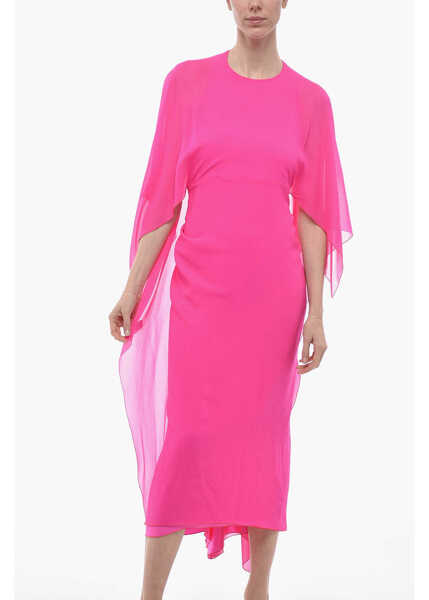 Rochii lungi STEPHAN JANSON Bat-Wing Sleeved Cosima Silk Maxidress Pink Femei (BM 14615354) 4
