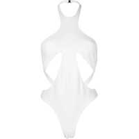 Costume de baie intregi Solid Color Halterneck One-Piece Swimsuit With Cut-Out Detai Femei