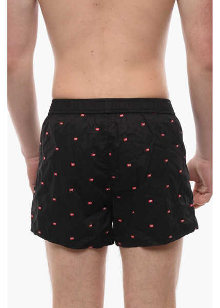 Lenjerie intima Diesel All-Over Monogram Embroidery Boxer Black Barbati (BM 14635031) 2