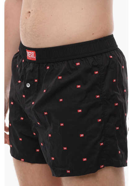 Lenjerie intima Diesel All-Over Monogram Embroidery Boxer Black Barbati (BM 14635031) 3
