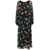 ROTATE Birger Christensen Maxi Multicolor Dress With All-Over Roses Print In Chiffon Woman MULTICOLOR