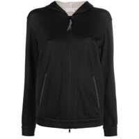 Pulovere Brunello Cucinelli 'Precious Zipper Pull' Hoodie. Femei