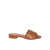 Via Roma 15 Brown leather slippers Brown