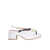 Via Roma 15 White leather sandals White