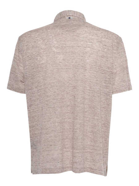 Tricouri Fedeli Melange linen t-shirt Beige Barbati (BM 14651603) 2