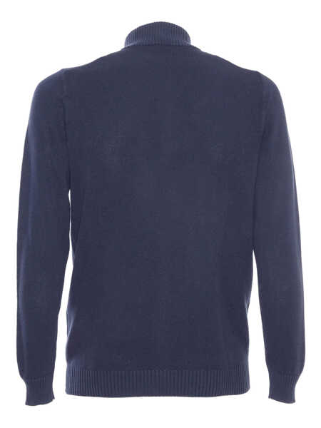 Pulovere casual Fedeli Supima Dusty pullover Blue Barbati (BM 14651621) 2